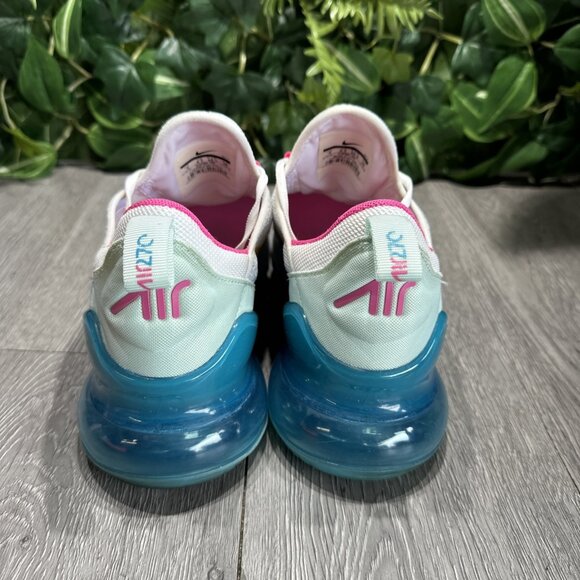 Nike Air Max 270  White University Fuchsia Shoes Women's Size 9 CJ0568-100 - Picture 5 of 10